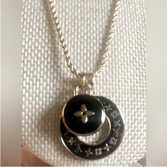 Authentic Louis Vuitton Two Black Charm Necklace - Picture 2 of 4